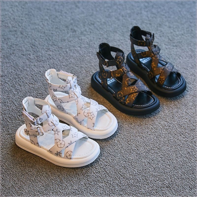Girls' Large Sequin Sandals and slippers summer Outer Wear 2024 New Korean Style Children's Western Style Princess sandals