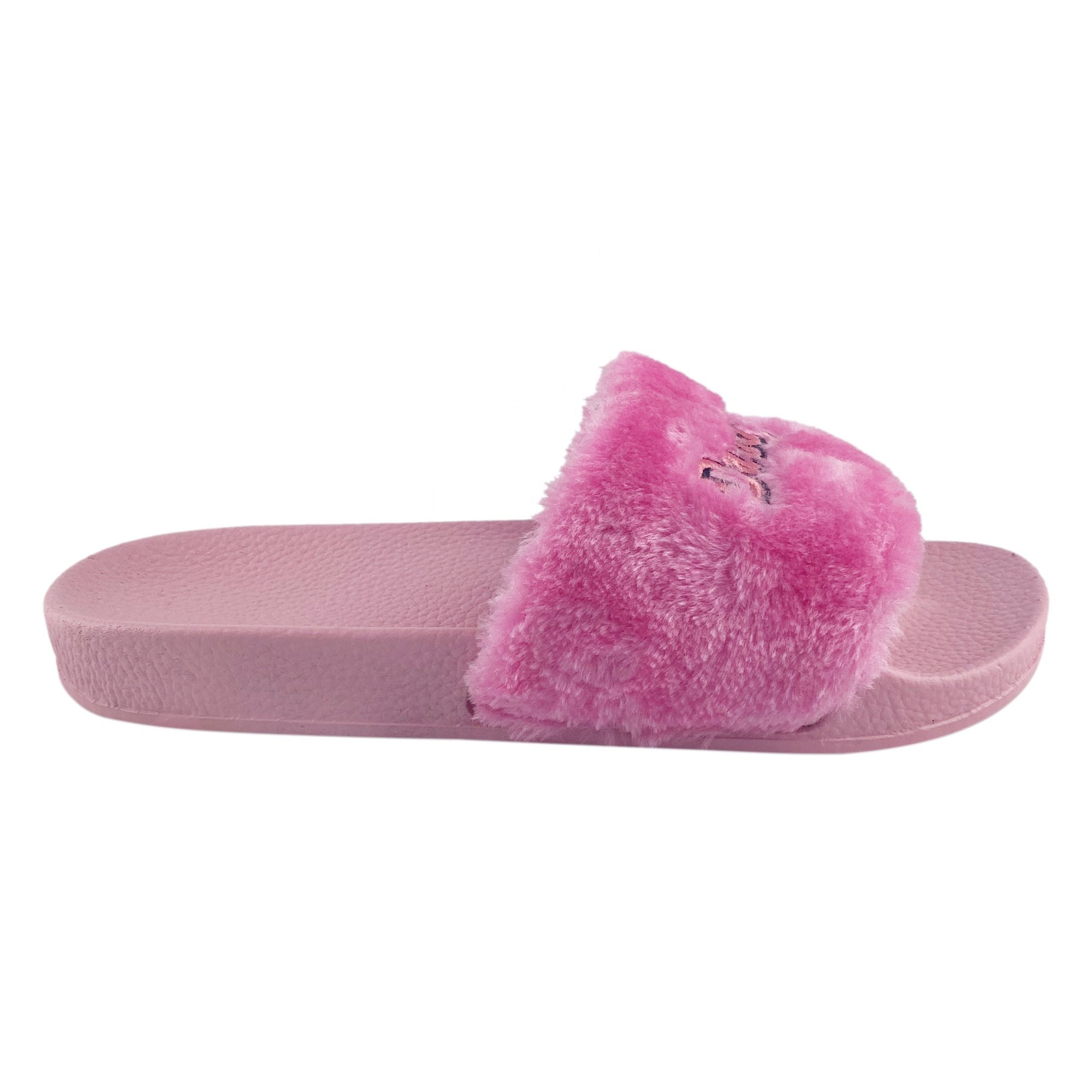 Greatshoe Ladies Fur slippers girls Slide Sandals Faux Fur pink sandals Slides Slipper Furry Plush Slippers Women