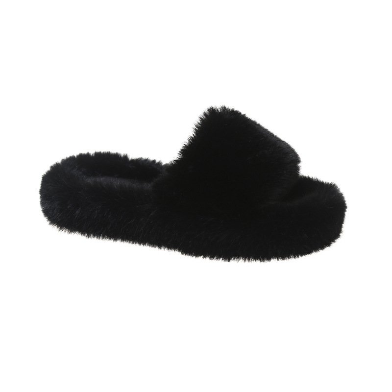 2023 Hot Sell Popular Warm Fur Sandals Cute Slide Ladies Sandals Women Furry Shoes Flat Fur Slide Slippers for women and ladies