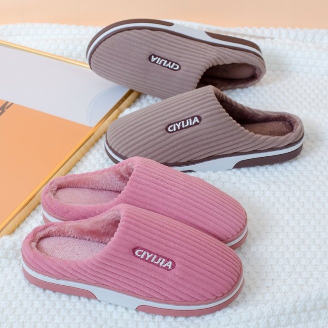 New Autumn and winter warm cotton slippers indoor men and women couples thicken non-slip plush cotton slippers manufacturers