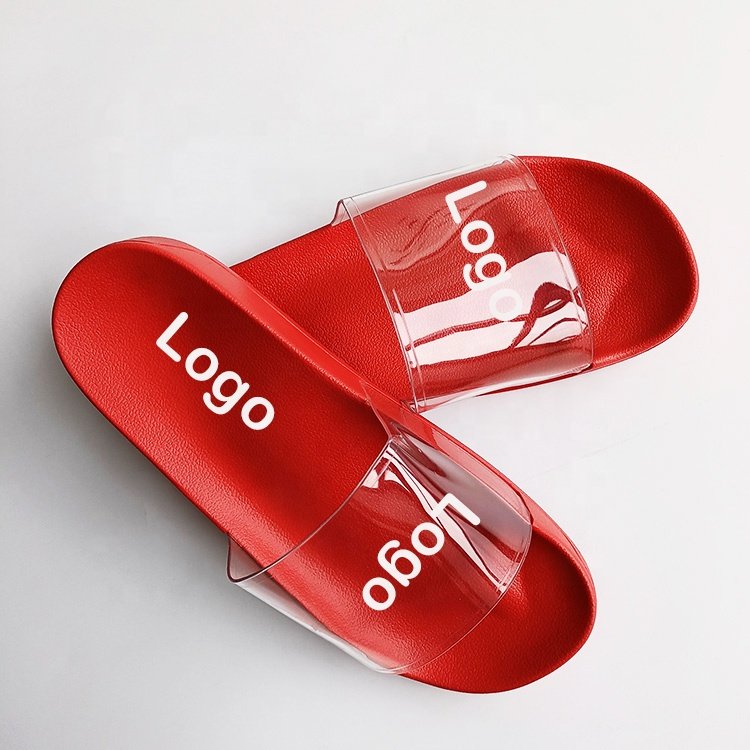 PVC EVA summer beach outdoor plain sleepers custom unisex men's slippers sandals for men transparent strap slides
