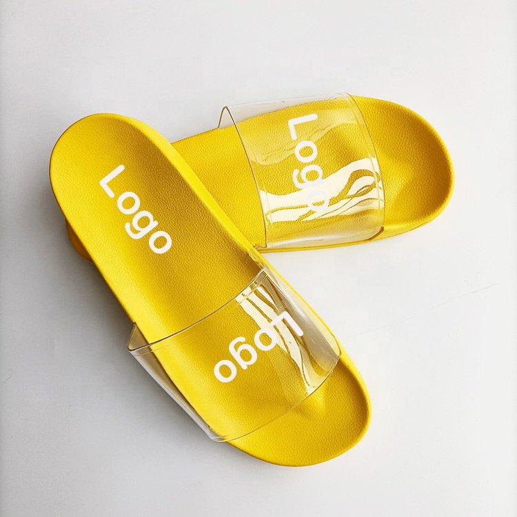 PVC EVA summer beach outdoor plain sleepers custom unisex men's slippers sandals for men transparent strap slides