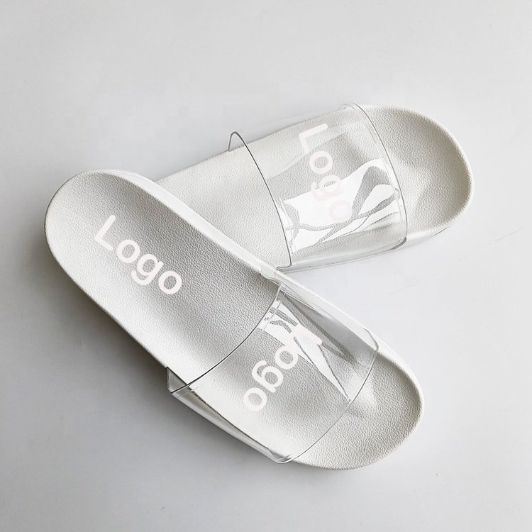 PVC EVA summer beach outdoor plain sleepers custom unisex men's slippers sandals for men transparent strap slides