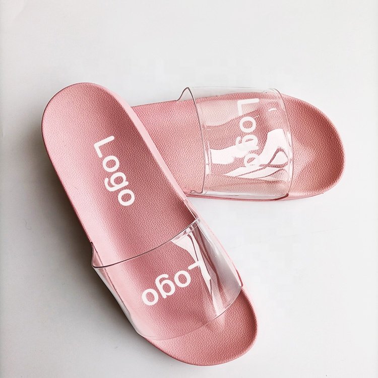 PVC EVA summer beach outdoor plain sleepers custom unisex men's slippers sandals for men transparent strap slides