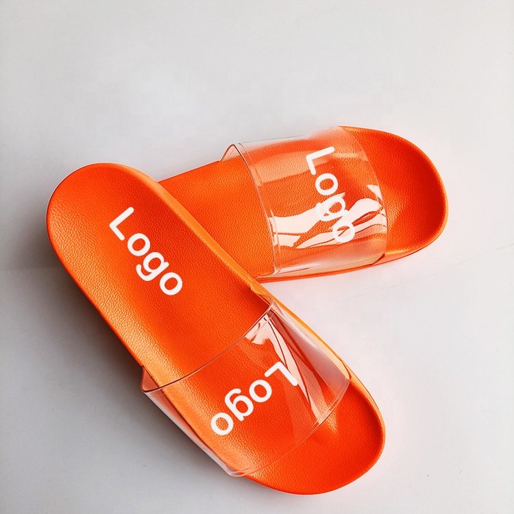 PVC EVA summer beach outdoor plain sleepers custom unisex men's slippers sandals for men transparent strap slides