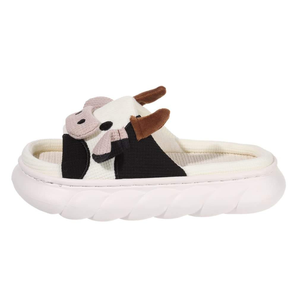 Custom Women's Men's Cow Slippers Pillow Sandals Cloud Slide Slippers Non-Slip Thick Sole Slippers