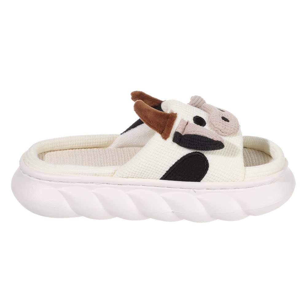 Custom Women's Men's Cow Slippers Pillow Sandals Cloud Slide Slippers Non-Slip Thick Sole Slippers