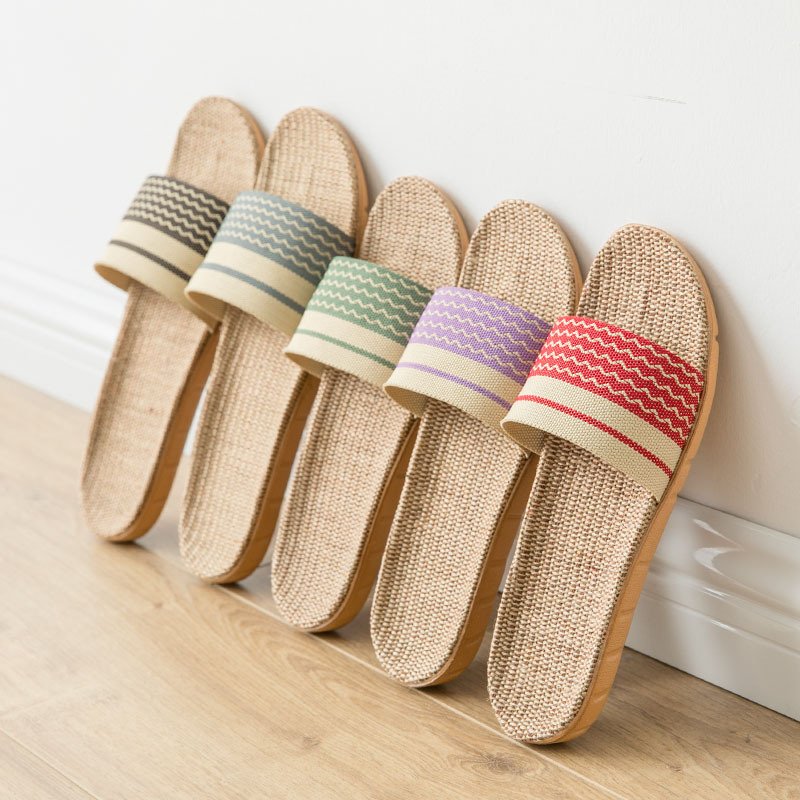 Popular Women Slippers 2023 Verified Supplier Linen Jute Soft Beach Slippers For Women New Styles Custom Slides Slippers