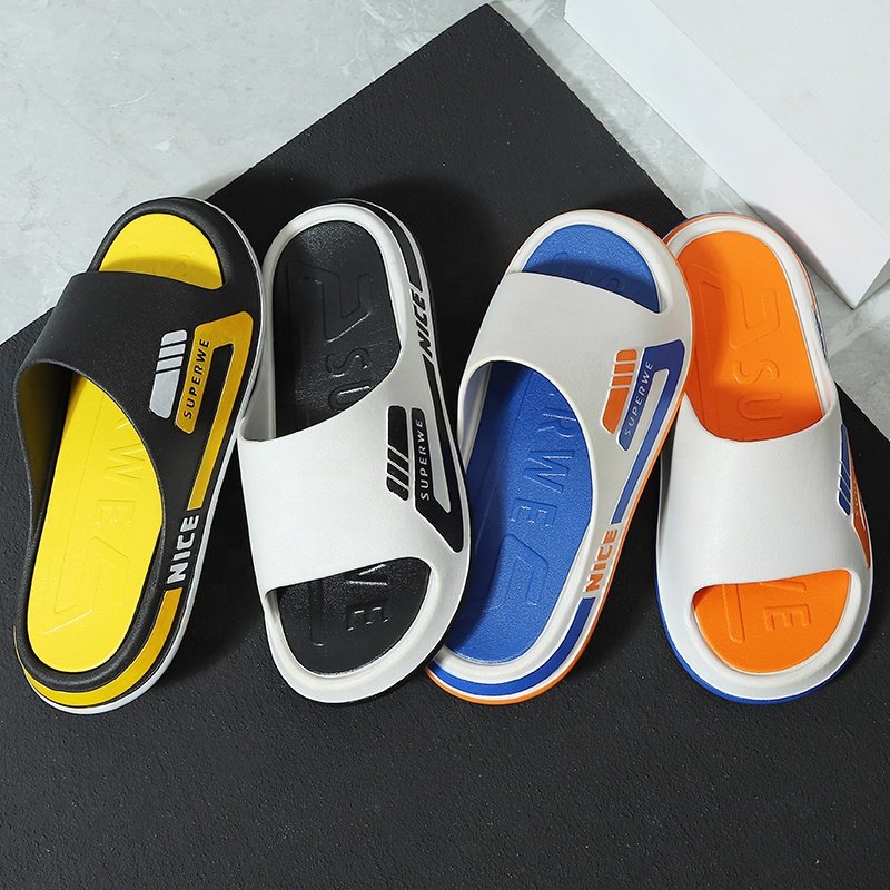 2023 Factory Wholesale Black Outdoor Sports Slippers Fashion Non-slip Slides Sandals Indoor Slippers For Men