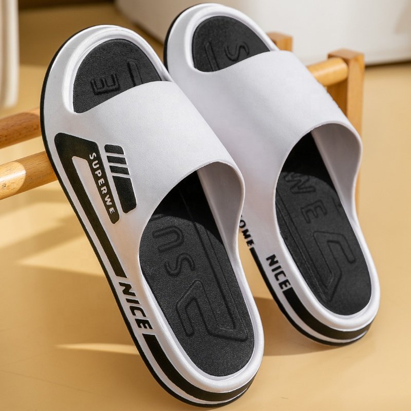 2023 Factory Wholesale Black Outdoor Sports Slippers Fashion Non-slip Slides Sandals Indoor Slippers For Men