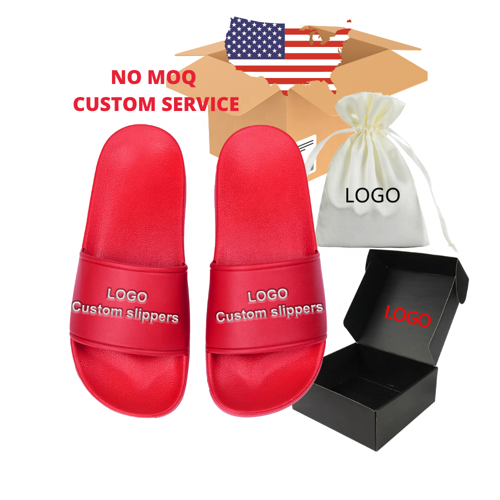 Wholesale Factory Price Black Unisex Men Women Custom Logo Blank Slides Slippers Footwear