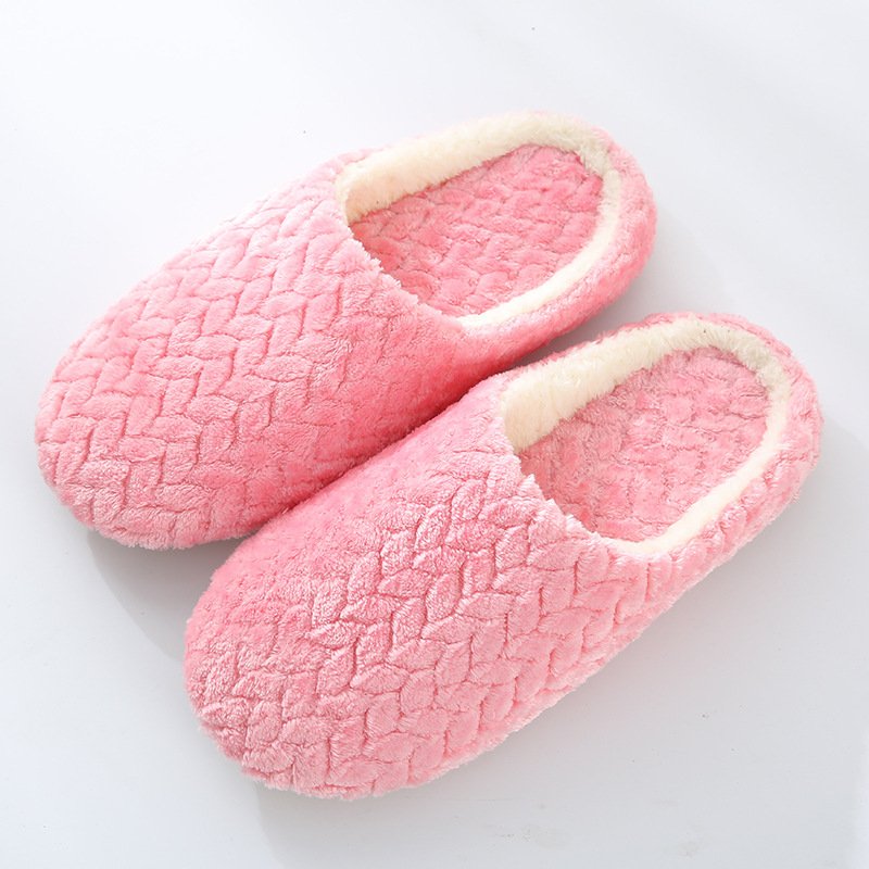 Indoor Silent Anti-slip Home Bed Slides Slippers Floral Japanese suede Plush Slippers