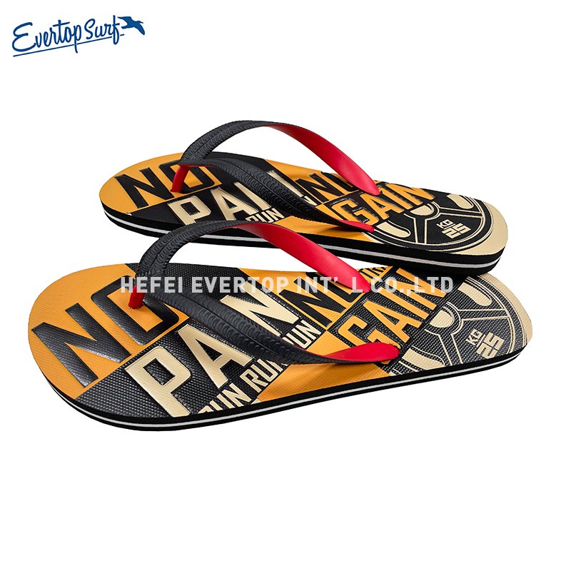 Fashion casual rubber sandal shoes indoor outdoor men's non-slip summer luxury flip-flops slippers