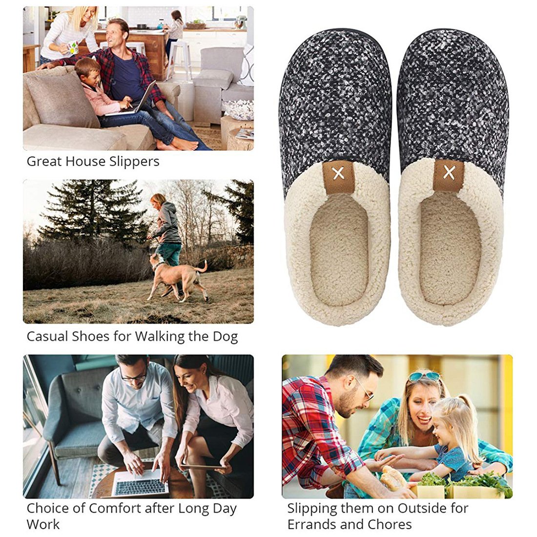 Polka Dot Knitted Fabric Women's Memory Foam Artificial Fur Women's Slippers Women's Indoor Soft Plush Slippers