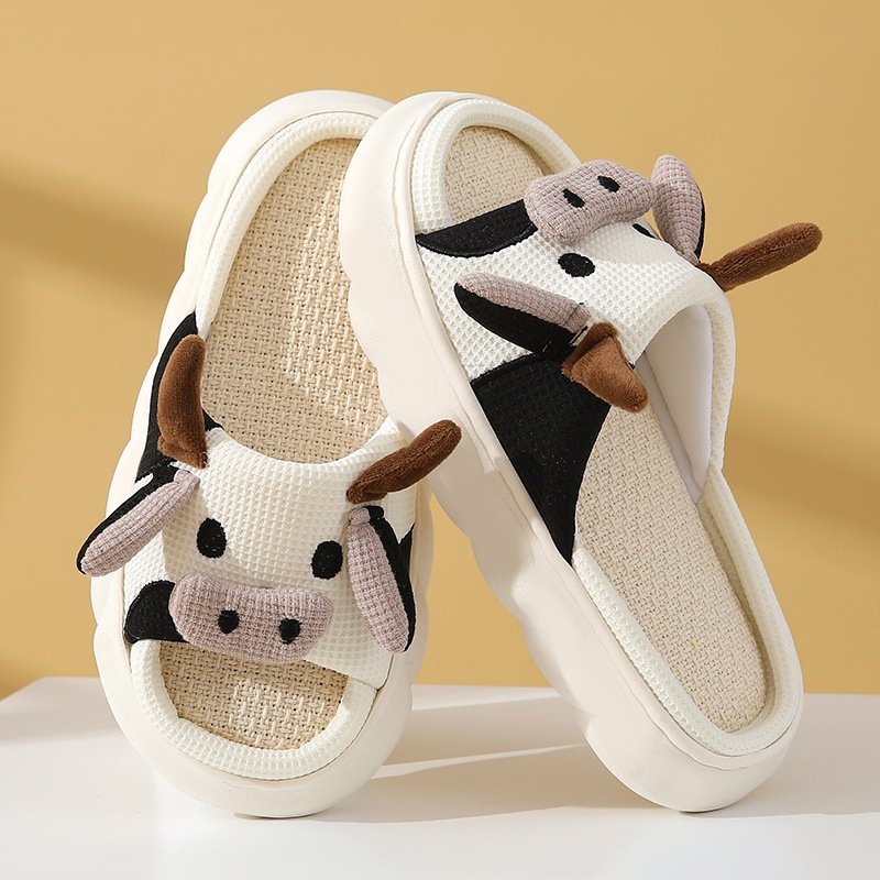 Hot sale cartoon Four seasons open toe caw slippers unisex home indoor non - slip thick sole home slippers