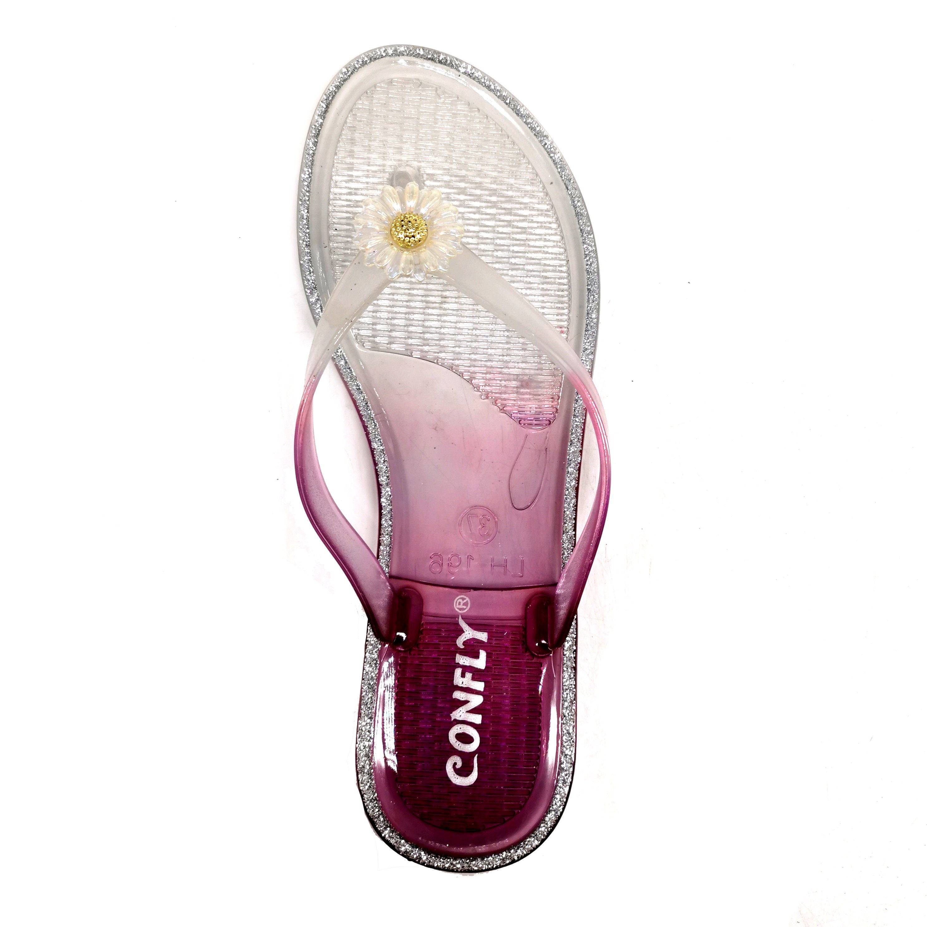 Summer New Beach Sandals Waterproof Platform Word Buckle Open-Toe Plat For Ladies Flip Flop