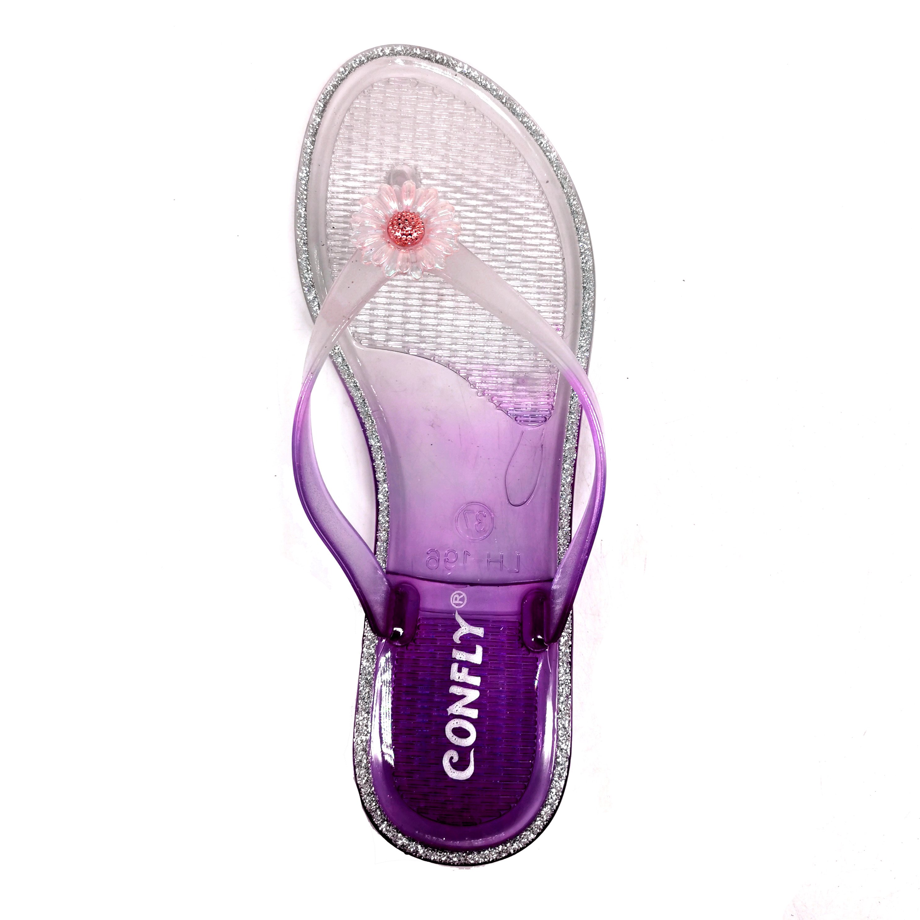Summer New Beach Sandals Waterproof Platform Word Buckle Open-Toe Plat For Ladies Flip Flop