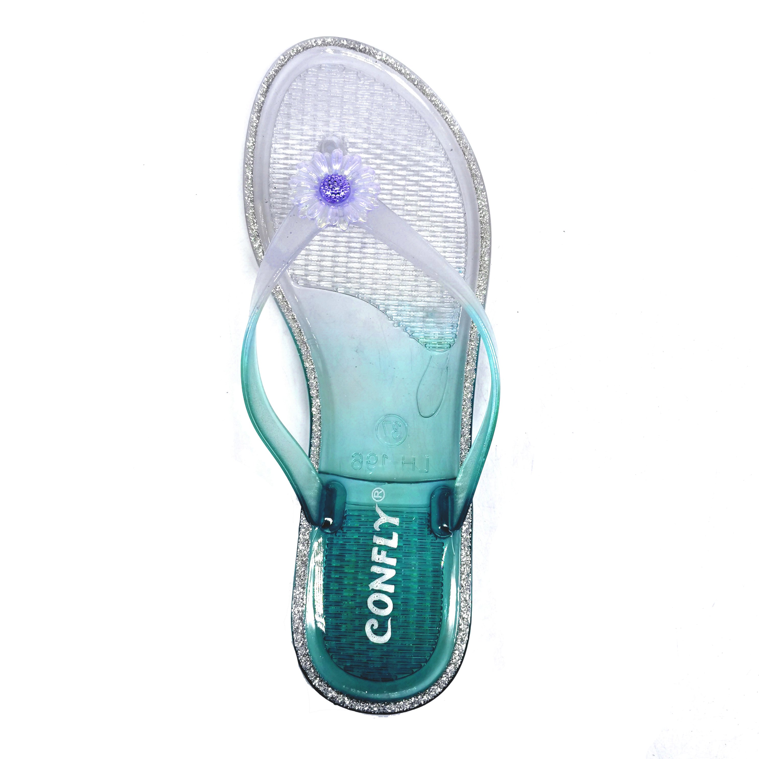 Summer New Beach Sandals Waterproof Platform Word Buckle Open-Toe Plat For Ladies Flip Flop