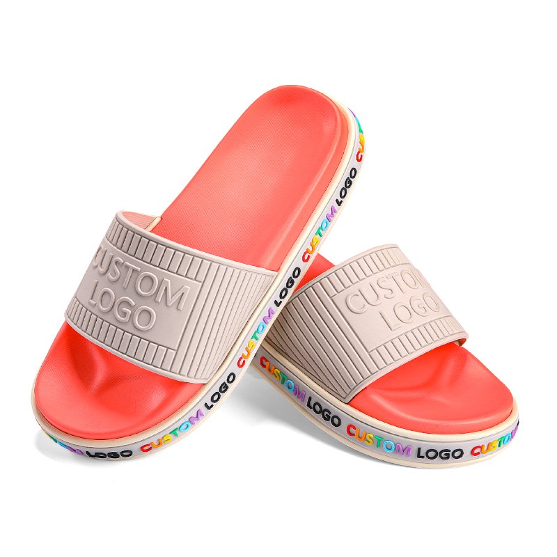 High-End Pillow Custom Sendal Man Slides Slippers Logo Pu Custom Very Soft Sendal Pria Outdoor Designer Slides Sandals For Man