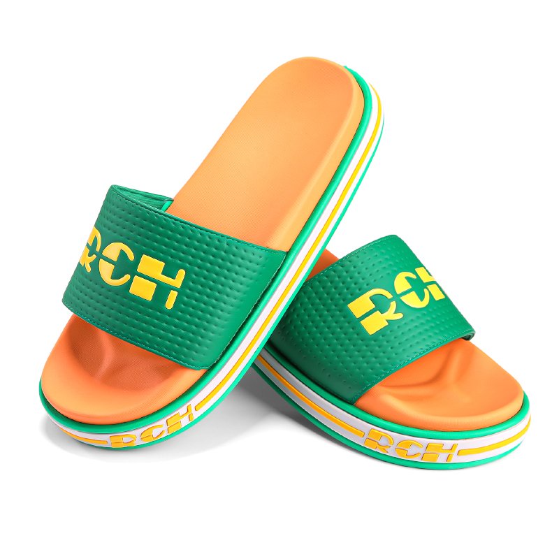 High-End Pillow Custom Sendal Man Slides Slippers Logo Pu Custom Very Soft Sendal Pria Outdoor Designer Slides Sandals For Man