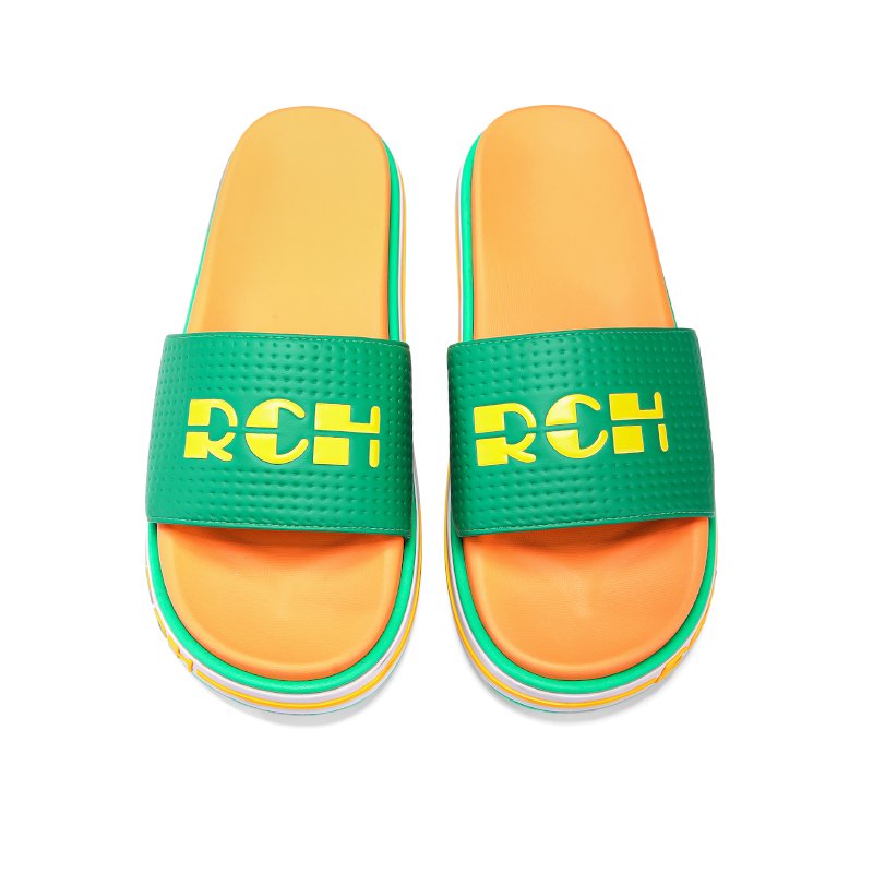High-End Pillow Custom Sendal Man Slides Slippers Logo Pu Custom Very Soft Sendal Pria Outdoor Designer Slides Sandals For Man
