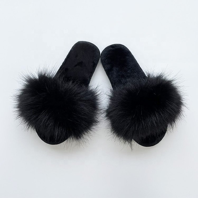 2021 luxury newest warm ladies fuzzy plush indoor slides slippers fluffy furry house slippers winter fur women shoes
