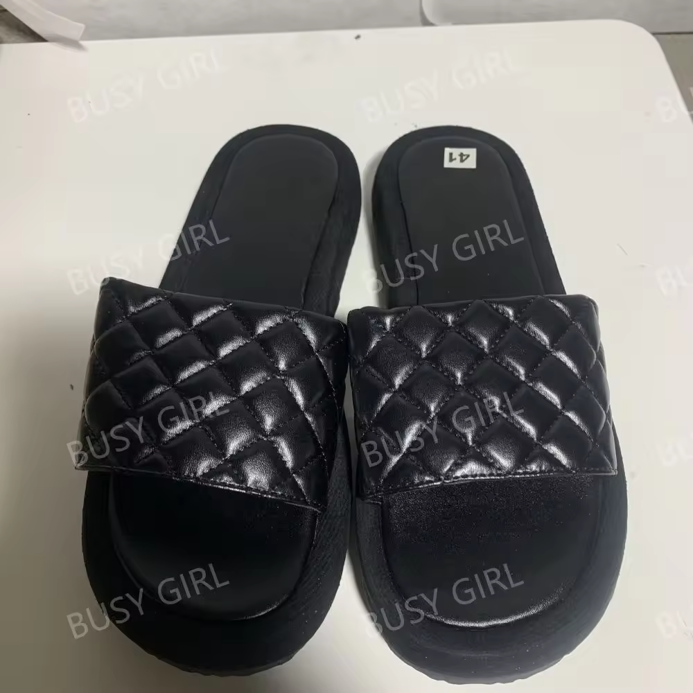 Round Leather Lining outdoor indoor custom slides sandals women slides footwear slipper for women new slide slipper