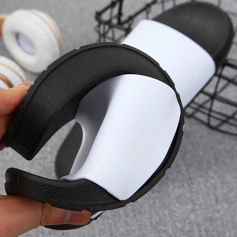 Slide Slipper Pads Black And White Blackplain 8pcssale Summer Slides Sandals Feet Padogo Men Pvc Custom Printed Slides 2 Pair