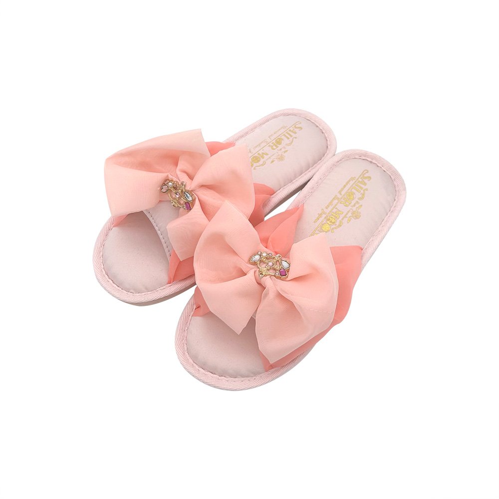 Womens Plush Satin Open Toe Memory Foam Spa Slippers for Ladies with TPR Sole Bow Band Home Slides Slippers