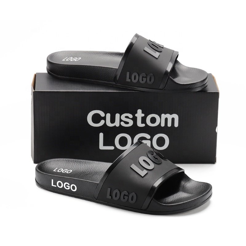 Henghao Oem/Odm Factory Price Bath Water Resist Fashionable Custom Logo Slide Sandal Design Your Own Soft Sole Slide Slippers