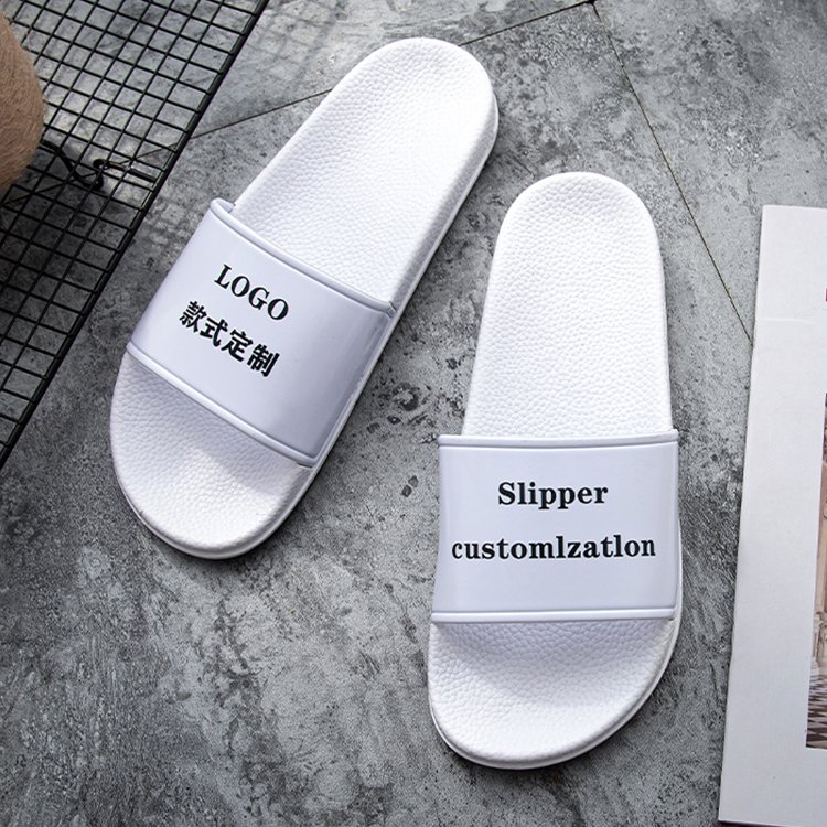 Manufacturer Hotel Slipper Brand Logo Shoes Custom Print Design Men Sandal Slides Rubber Embossed Custom Logo Slippers Women Men