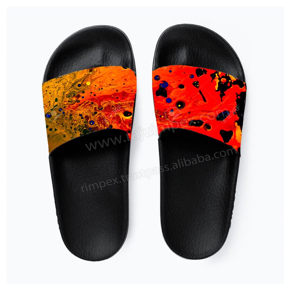 Panel Design Fashion High Quality Stripe Slide Slipper Hot Selling lightweight Slides
