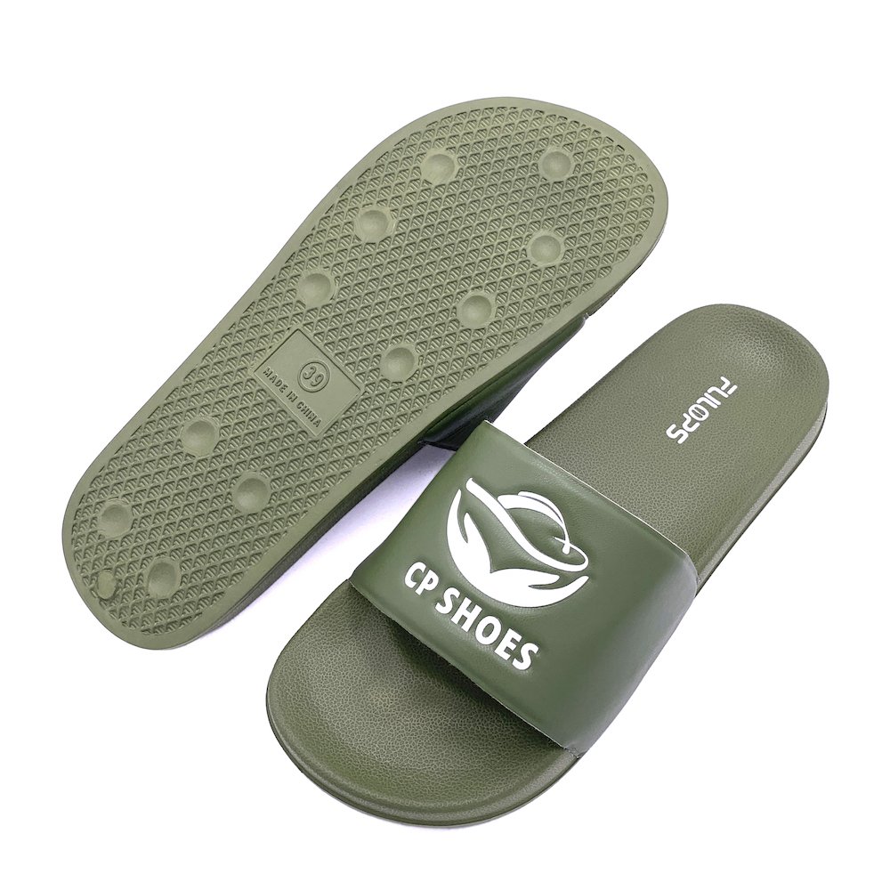 Factory Custom Pool Slides Slippers with Embossed Logo Reliable And Cheap Footwear