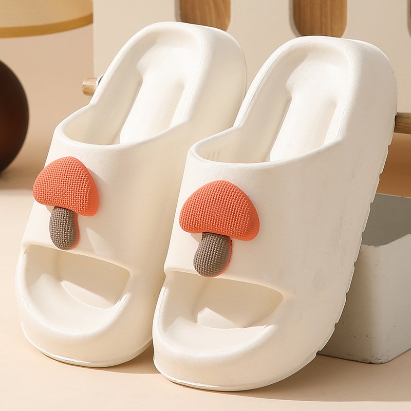 Summer New Mushroom Slippers With Soft Soles For Outdoor Wear Indoor Silent Non Slip and Sool Slippers for Women
