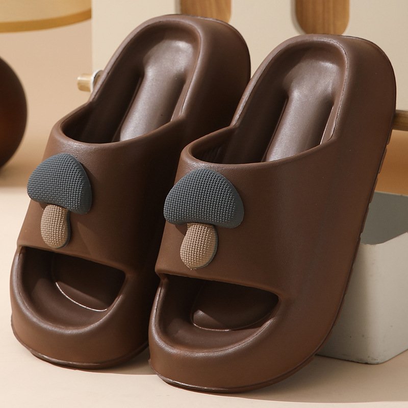 Summer New Mushroom Slippers With Soft Soles For Outdoor Wear Indoor Silent Non Slip and Sool Slippers for Women
