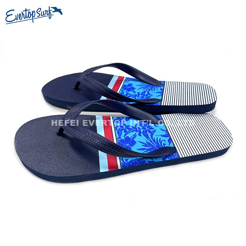 Fashion mens printed slides slipper comfortable high quality beach flip-flops slippers