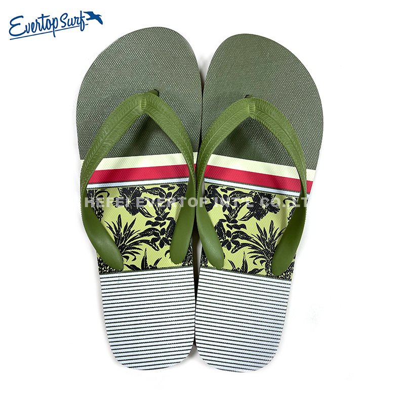 Fashion mens printed slides slipper comfortable high quality beach flip-flops slippers