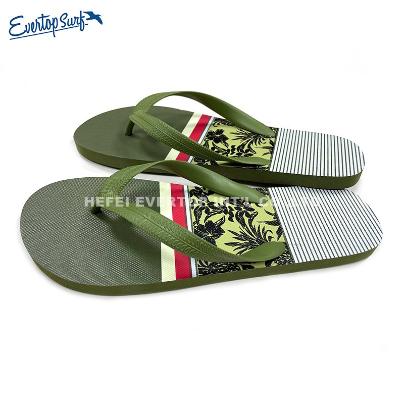 Fashion mens printed slides slipper comfortable high quality beach flip-flops slippers