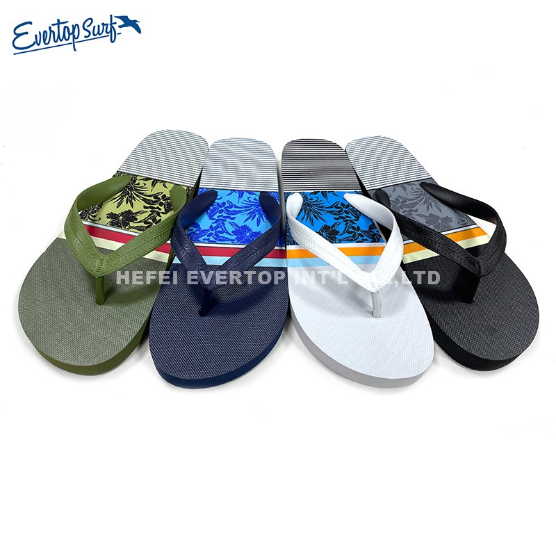 Fashion mens printed slides slipper comfortable high quality beach flip-flops slippers