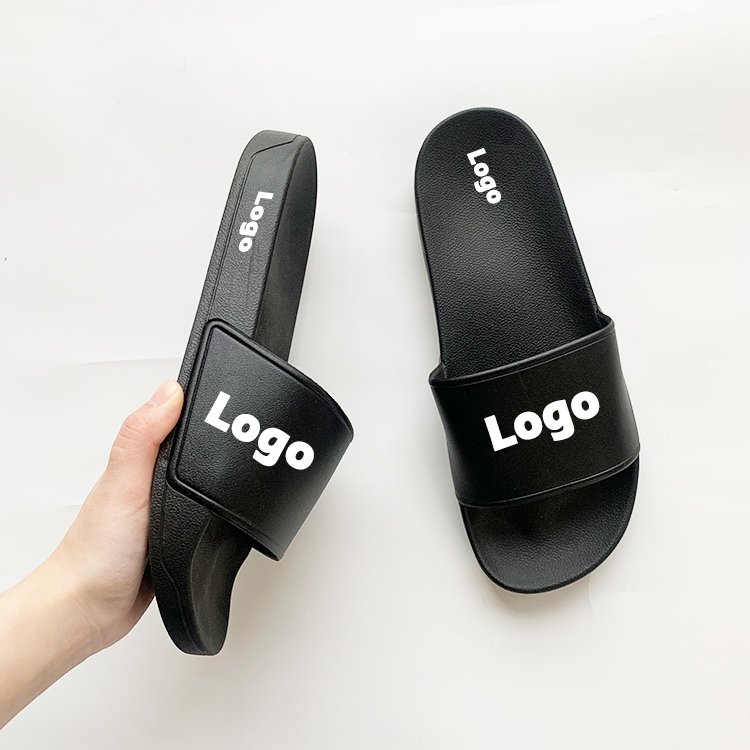 Hotel Bathroom Soft Anti-Slip Beach Slide Slippers For Girl customized American Style PVC Slide Slippers