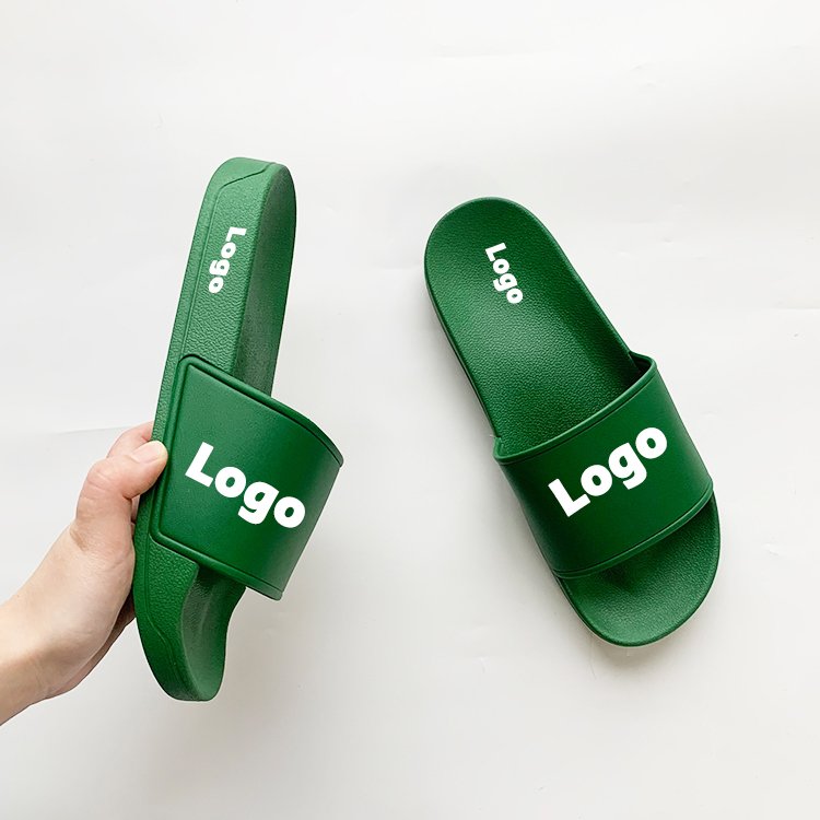 Hotel Bathroom Soft Anti-Slip Beach Slide Slippers For Girl customized American Style PVC Slide Slippers