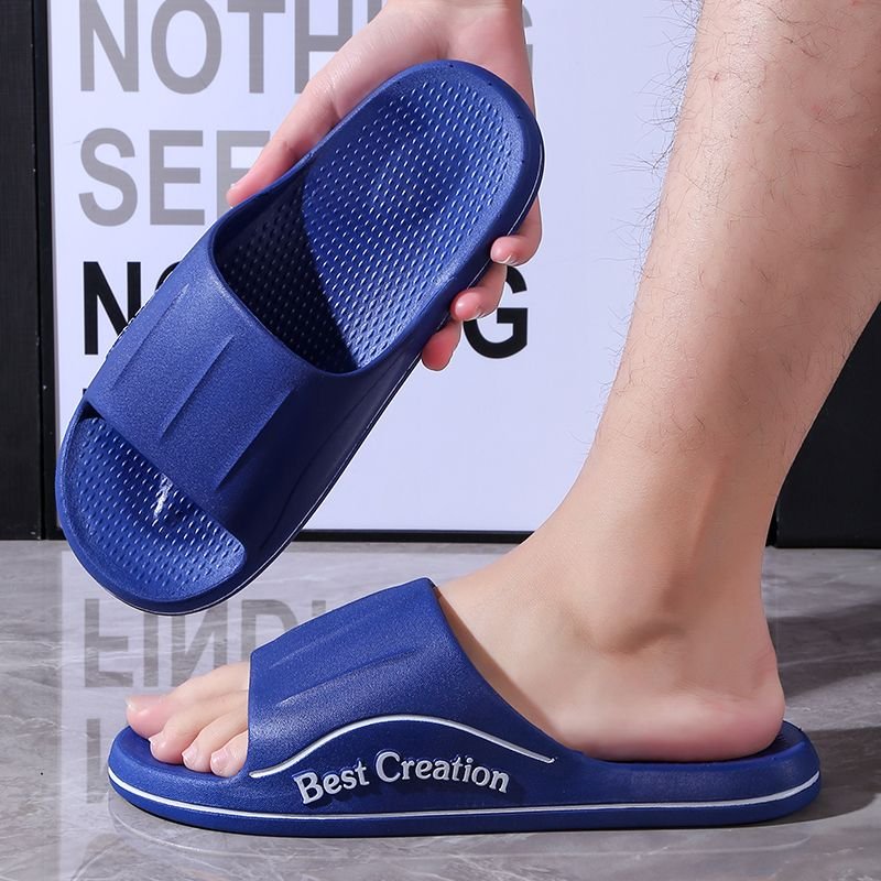 Beach Sandals Slides Slippers Non-Slip Thick Sole Durable Men Indoor Outdoor Korean Style Summer