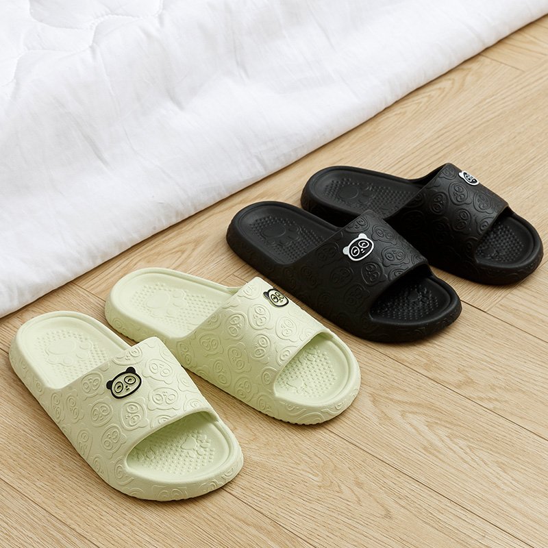 Wholesale Cute Bear Comfortable Thick Sole Compression Molding Home Slipper Women's Shoes Men's Shoes Slides Slippers