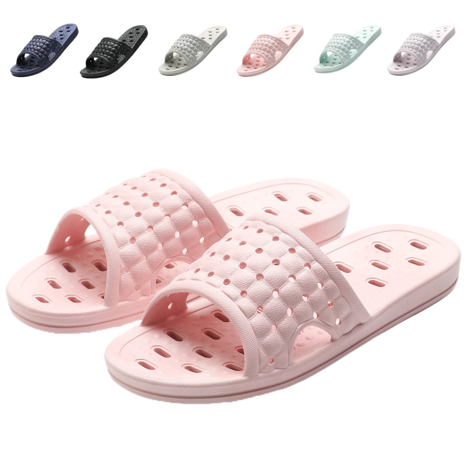 Drain Slippers Bathroom Shoes Shower Shoes PVC Lightweight slides slippers