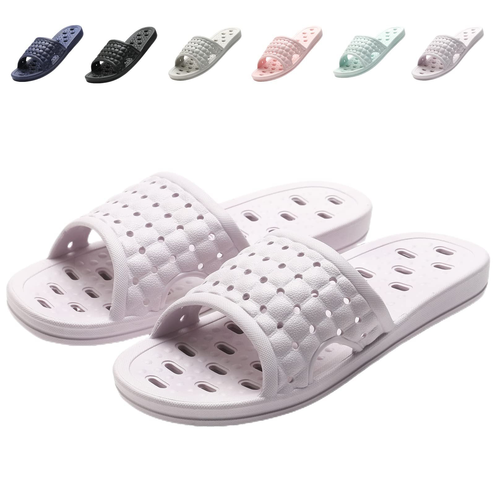 Drain Slippers Bathroom Shoes Shower Shoes PVC Lightweight slides slippers
