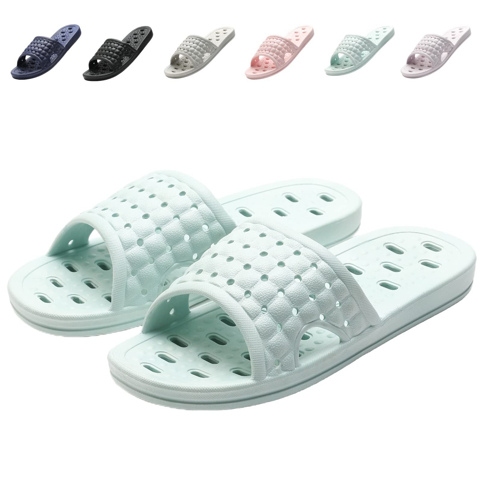Drain Slippers Bathroom Shoes Shower Shoes PVC Lightweight slides slippers