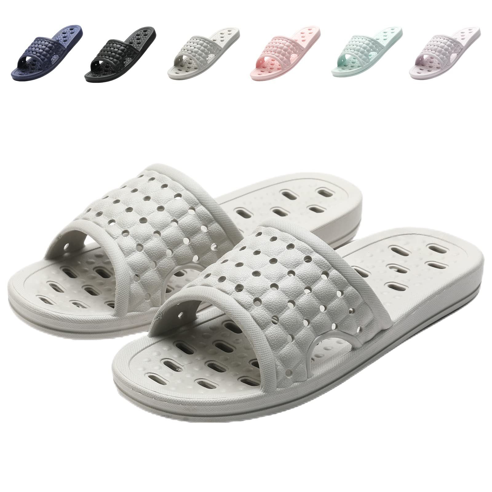 Drain Slippers Bathroom Shoes Shower Shoes PVC Lightweight slides slippers