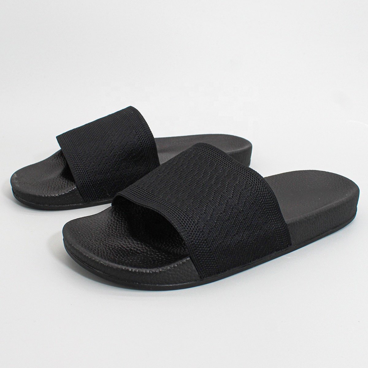 Happyslides NEW Arrival Outdoor Casual flying weaving black upper men's shoes sandals slippers for men