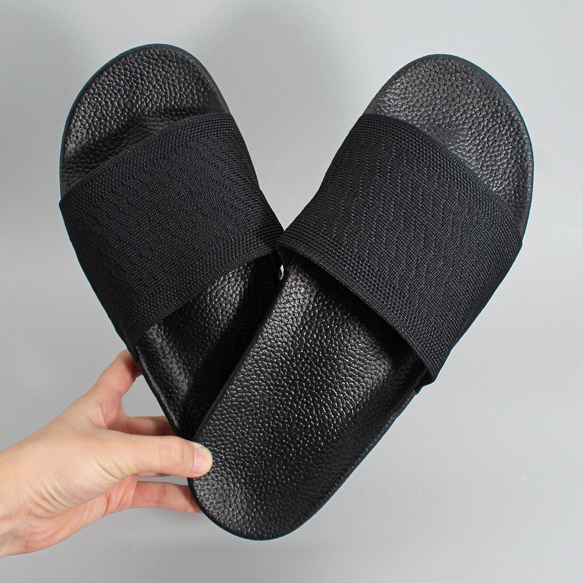 Happyslides NEW Arrival Outdoor Casual flying weaving black upper men's shoes sandals slippers for men