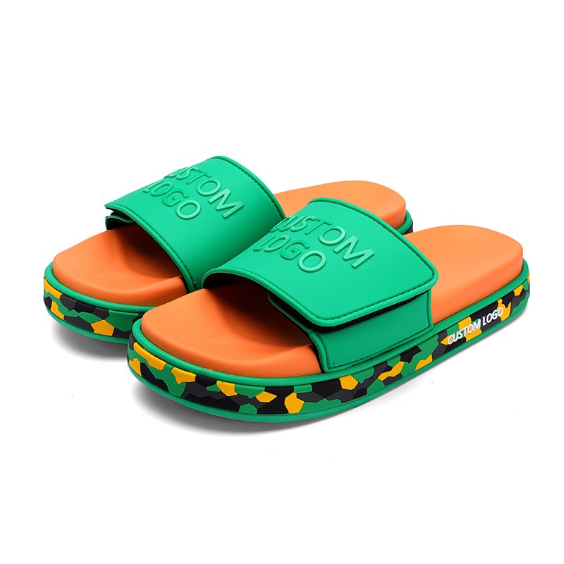 New Women Thick Sandals Custom Logo Slides Sandals Oem Custom Logo Slides Slippers Flat Sandals Mens Street Trends Slippers